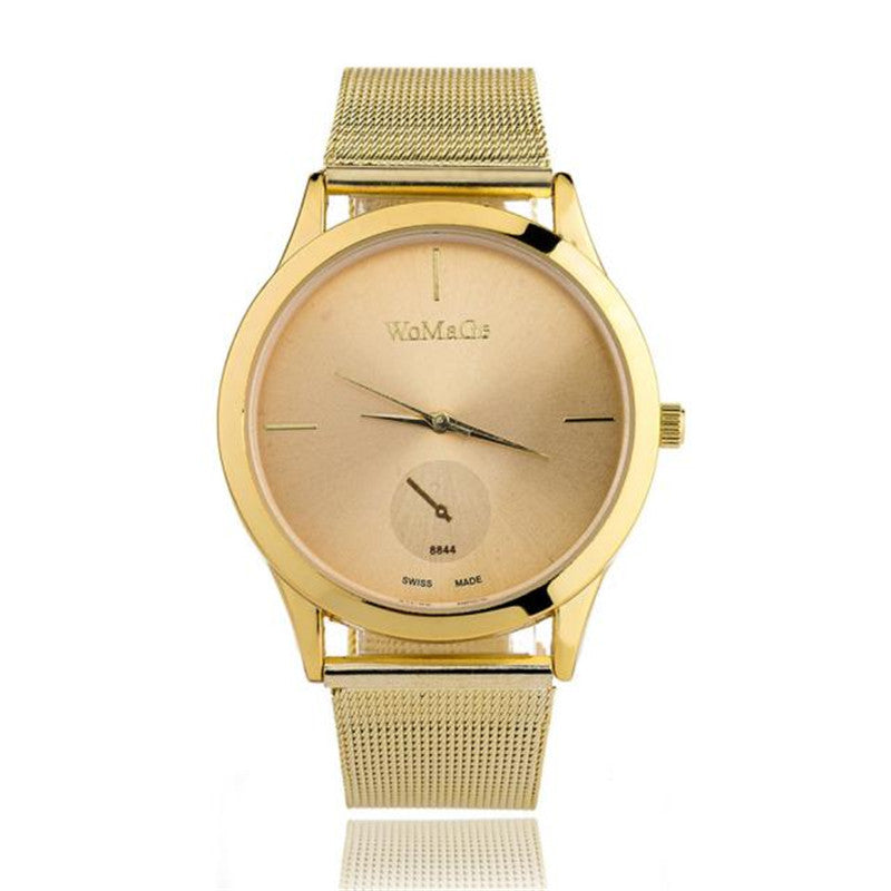 Mode alliage ceinture maille montre unisexe femmes montres Style minimaliste montre à Quartz relogio feminino saat montres pour femmes
