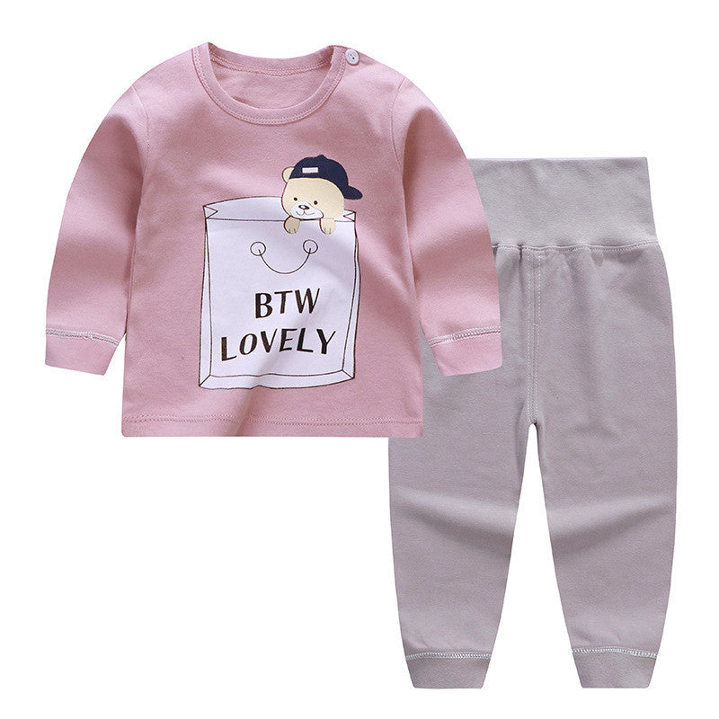 High Waist Belly Protector Baby Underwear Set