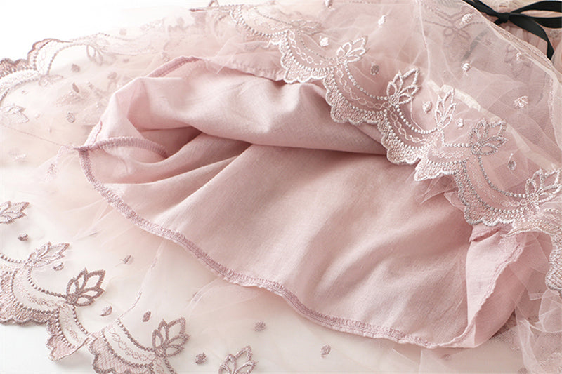 Robe décontractée en dentelle pour enfants de 3 à 8 ans