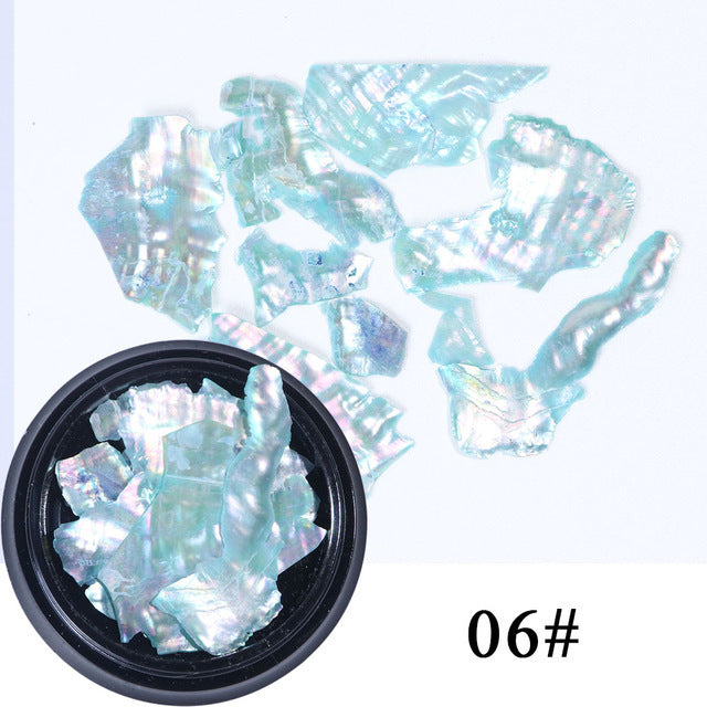 Japanese Style Nail Shell Slices - 3D Decoration Brighter Cleaning | DIY Salon Accessories