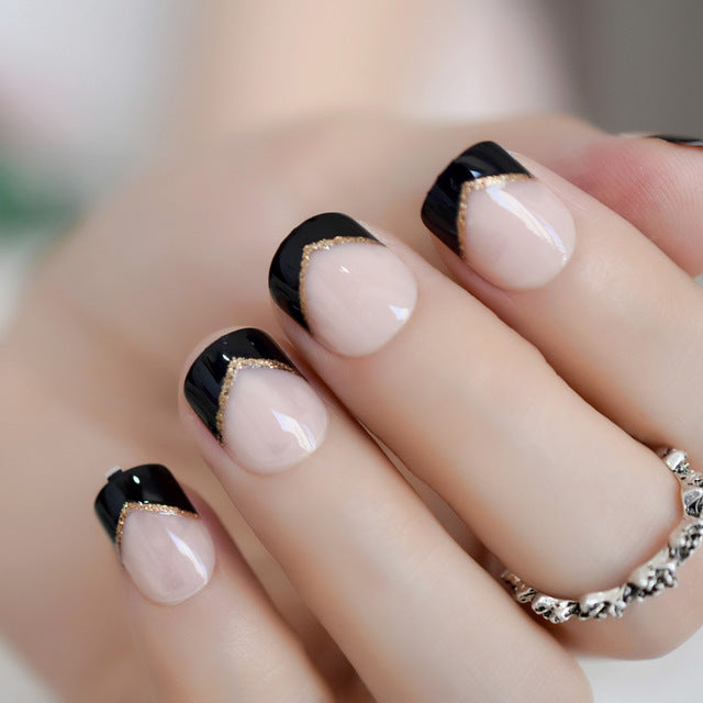 Professional Metal Press-On Nails - Women's High-Quality Collection | Realistic Shape Easy Clean