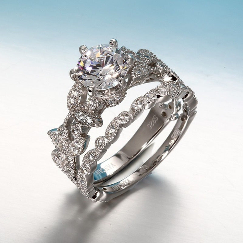 C it all Tree Leaf Princess Ring – Diamond Set