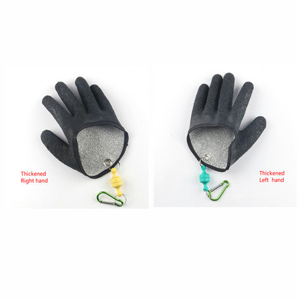 Fiskehandskar Anti-halk Skydda handen från punktering repor Fisherman Professional Catch Fish Latex Jakthandskar Vänster Höger
