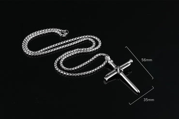 Clous en acier moulé en titane et acier, pendentifs croisés pour hommes, collier, bijoux