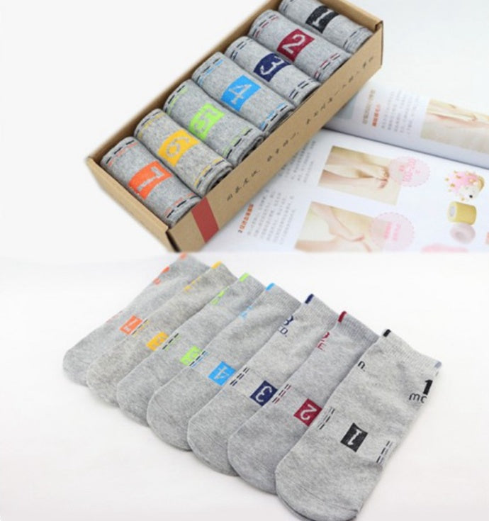 Chaussettes en coton numériques créatives de sept jours, chaussettes de sport, semaine paresseuse, pour couples