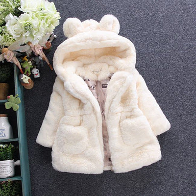 Veste d'hiver en fausse fourrure pour fille