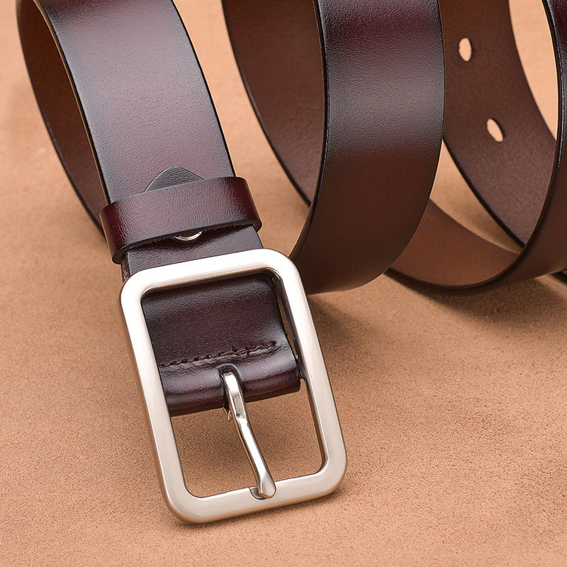 Leather Belt Buckle Belt - Timeless Classic