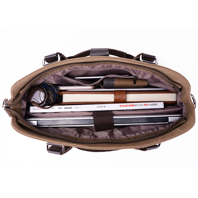 Sac fourre-tout pour hommes, mallette simple, mode toile