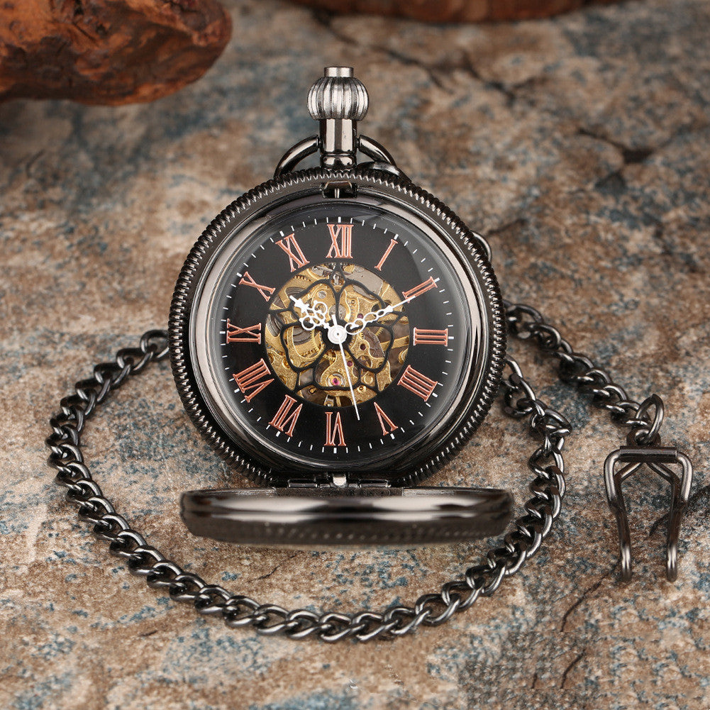 Classic Vintage Floral Case Pocket Watch Cover Manual Mechanical Pocket Watch - Elegant Sophisticated Fine Watchmaking Unique Style