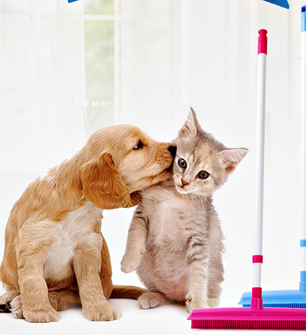 Pet Hair Removal Broom - Adjustable Sponge Hair Remover 65-120cm