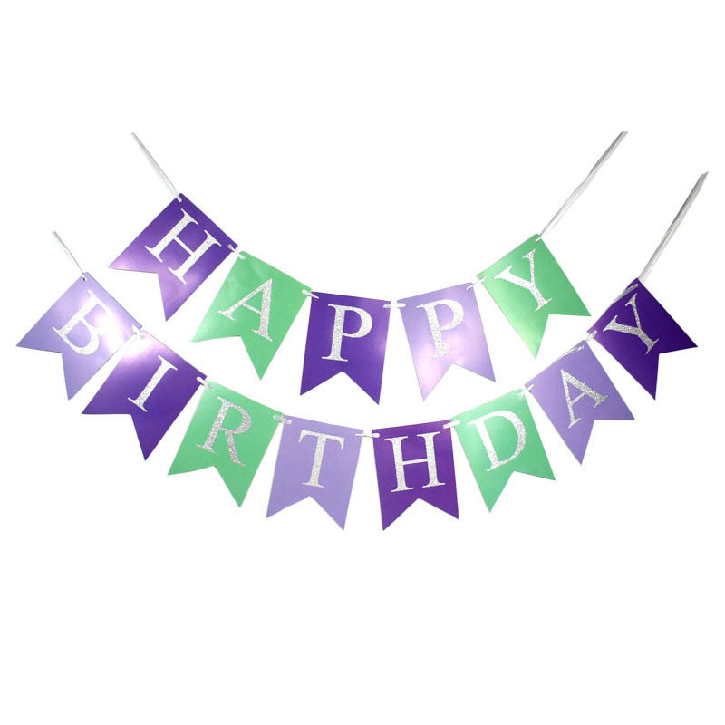 Décoration d'anniversaire sur le thème de la sirène, fournitures de fête pour enfants, cartes de gâteaux et desserts