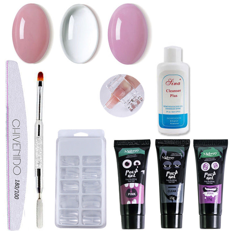 Nagelkonst Fast Förlängningslim Set