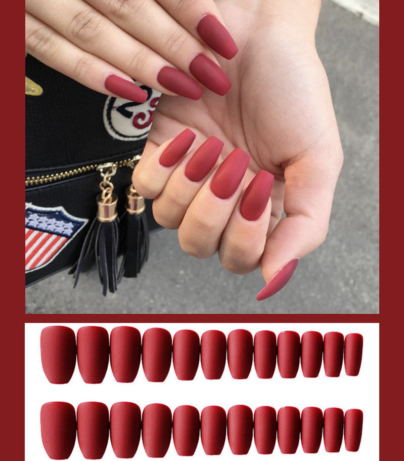 Frosted Ballet Press-On Nails Complete Kit - 24 Pieces | Professional Application Set