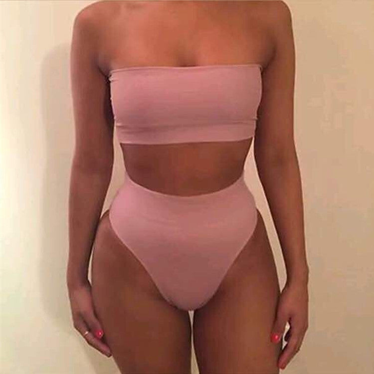 Professional Fast-Selling Explosive Edition Fashionable Breast Wrapped Triangle Shorts Bikini Split Swimsuit Sportswear - Nylon (6 Colors, S-XL, 90% Content)