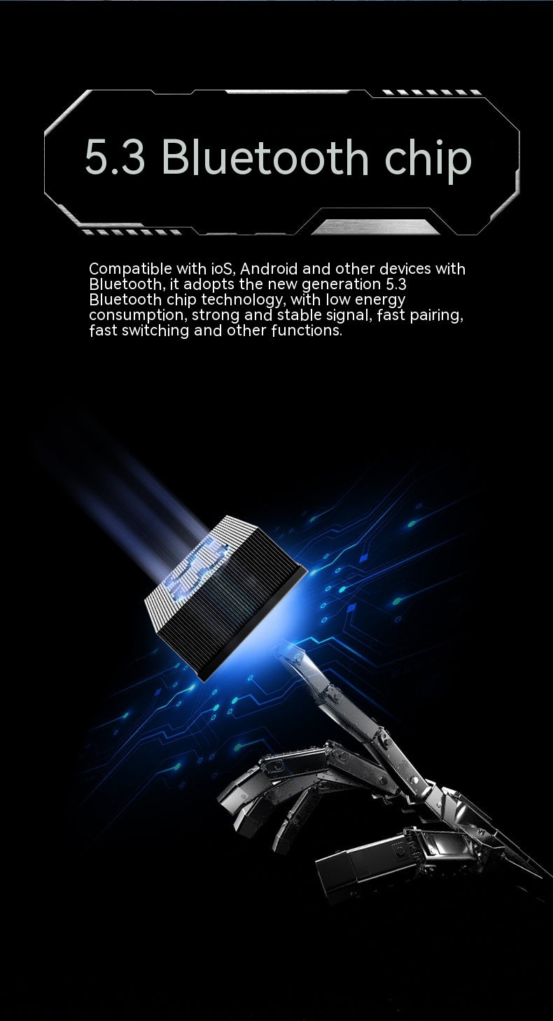Bluetooth Headset Mecha Wind True Wireless Hög ljudkvalitet Zinklegering Tryckavlastning Halv In-ear