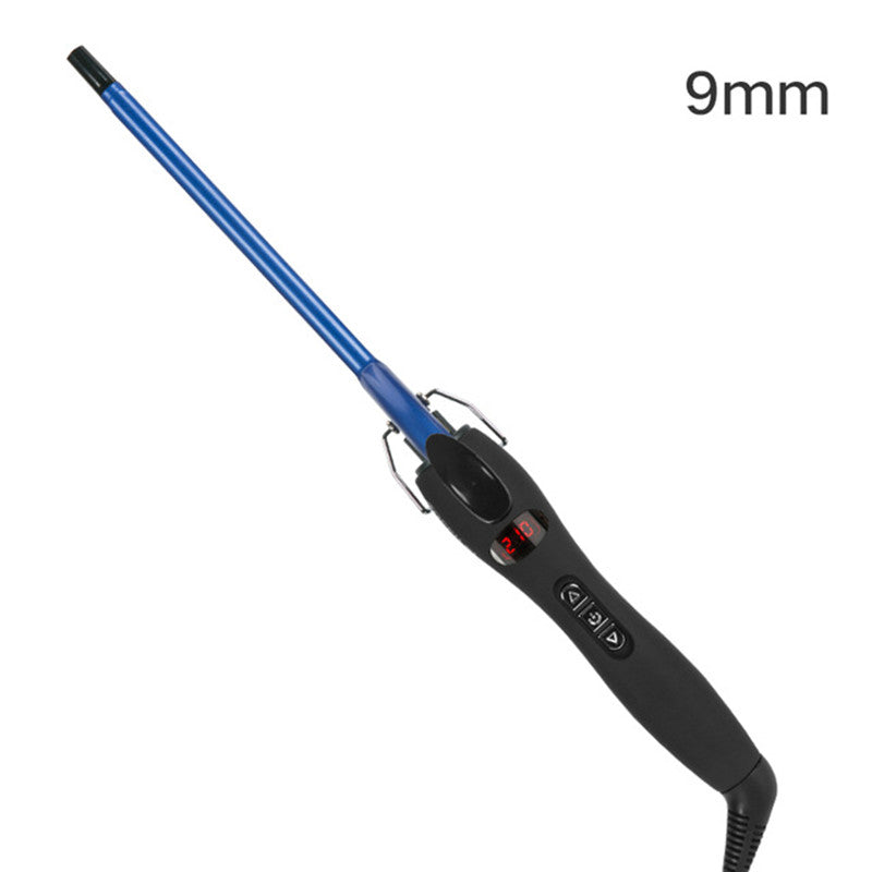 Wet & Dry Anti-Skid Hair Curling Stick - 9mm - Eco-Friendly Alloy - 15 Temperature Steps - 1-2 Min Styling