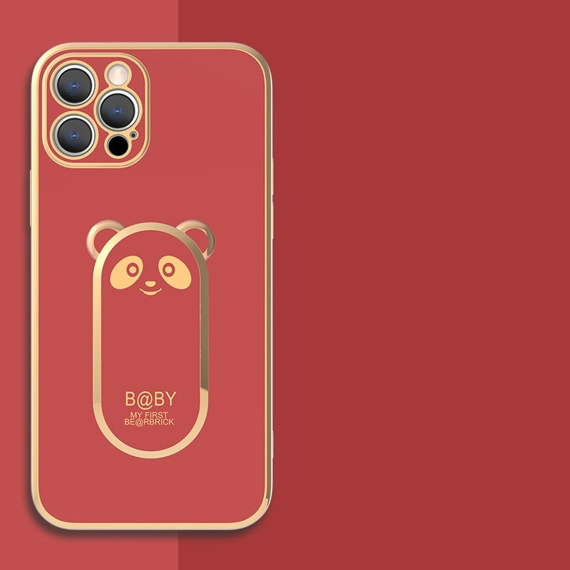 Étui de téléphone avec support d'anneau magnétique Panda
