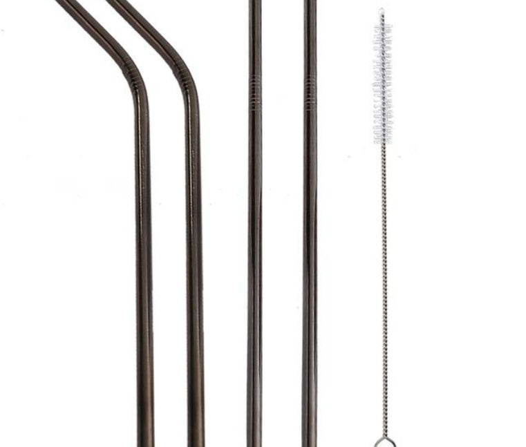 Colorful Reusable Stainless Steel Straws 4PCS/Pack