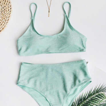 Professional Bikini Split Swimsuit - Premium Polyester Construction (82% Content, Polyester Lining, High-Quality Design)