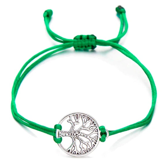 Pipitree Life Tree Angel Leaf Heart Crown Charm Wish Armband Röd String Armband