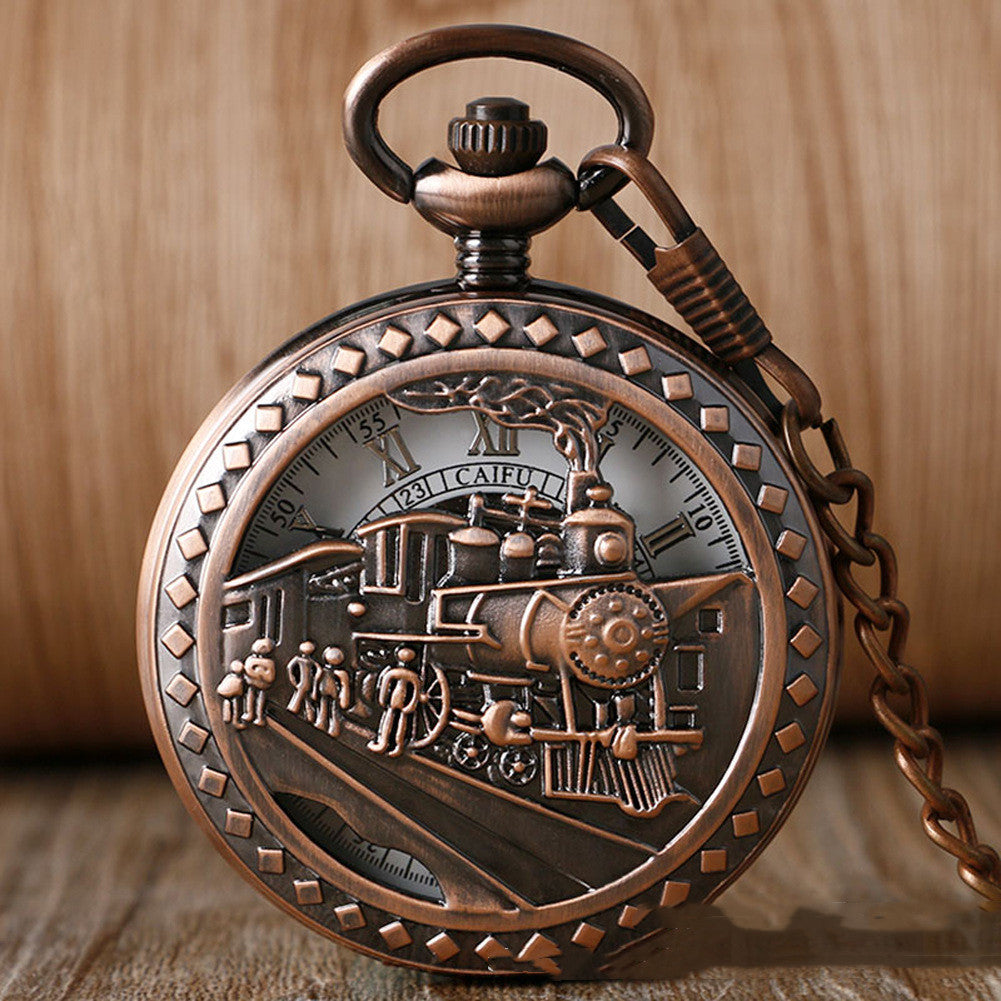 Personalized Flip Manual Manipulator Pocket Watch - Classic Modern Precision Sleek Unique Stylish Perfect Gift