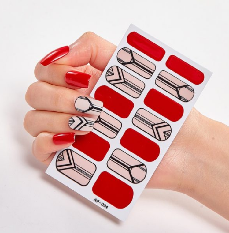 Full Coverage Nail Stickers - 40+ Designs - 24 Month Shelf Life - Nail Polish Glue Included - XAF01-XAF40 Collection