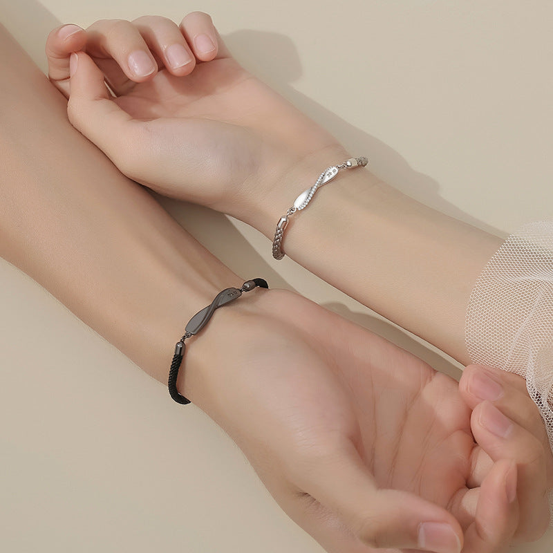 Pararmband i sterlingsilver för män och kvinnor