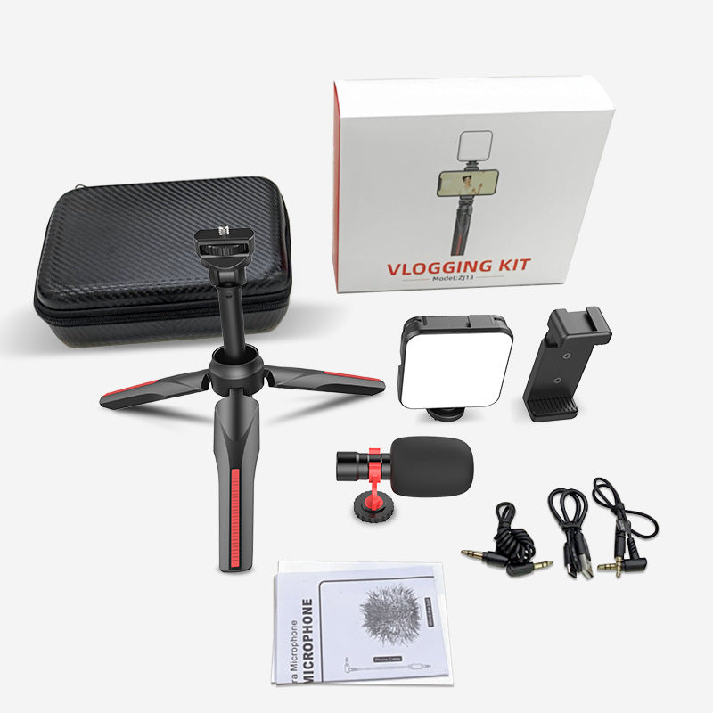 Mobile Phone Live Selfie Stick Fill Light Tripod - Complete Kit