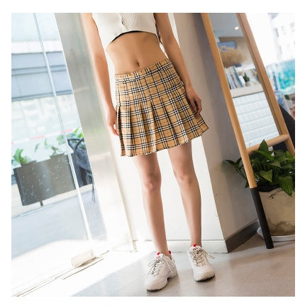 Professional High Waist Pleated Skirt - European American Street Style (5 Colors, XS-XL, Type A Profile)