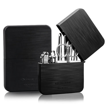 Professional Carbon Steel Nail Clippers Set - 7 Accessories Complete | Diagonal Flat Cut Tools