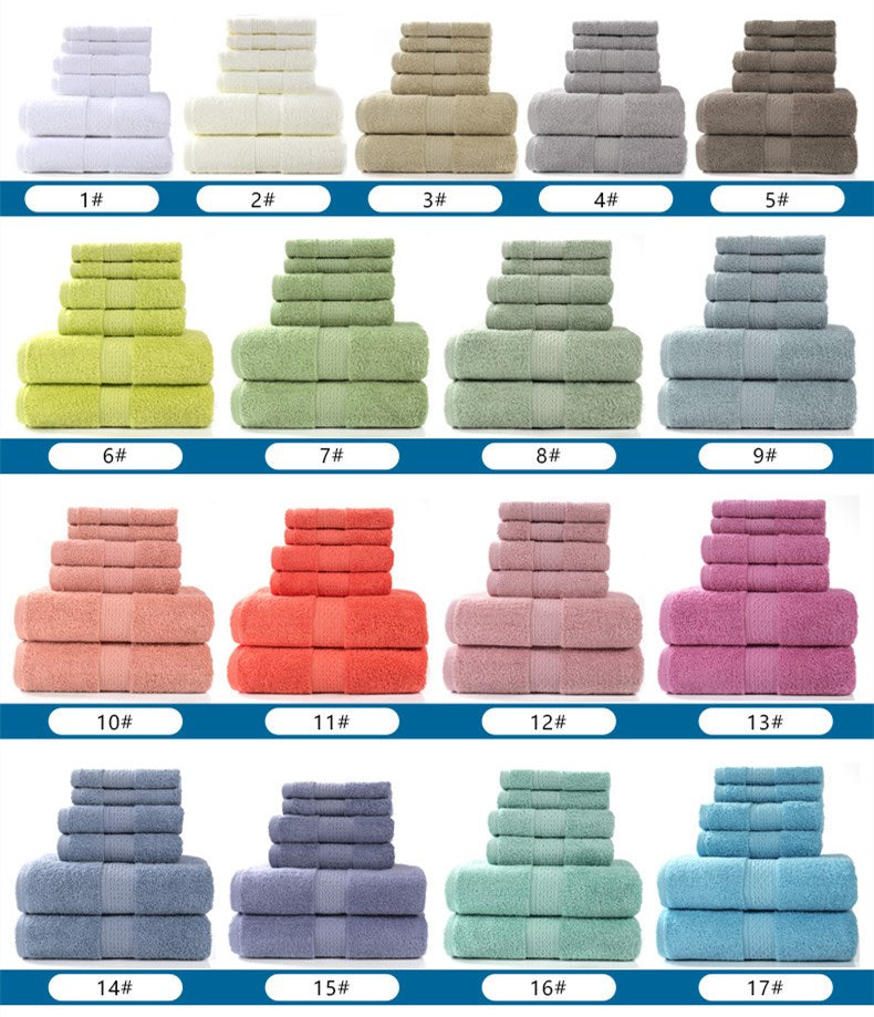 Ensemble de serviettes absorbantes en coton de 3 pièces et 6 pièces