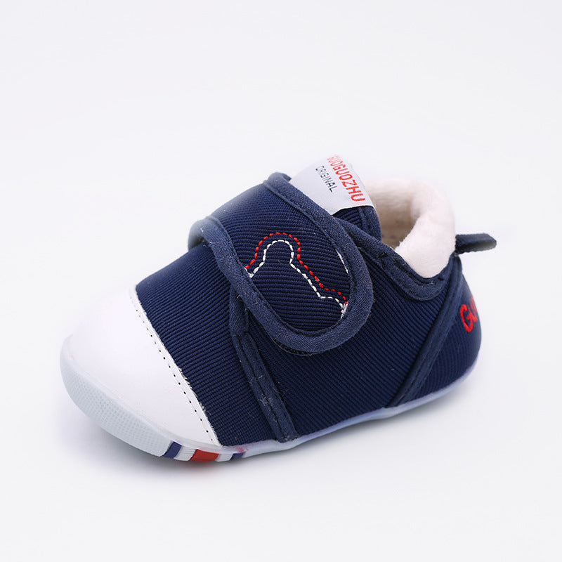 Chaussures d'automne et d'hiver en coton pour enfants, chaussures chaudes en velours pour garçons et filles, chaussures pour bébés en bas âge