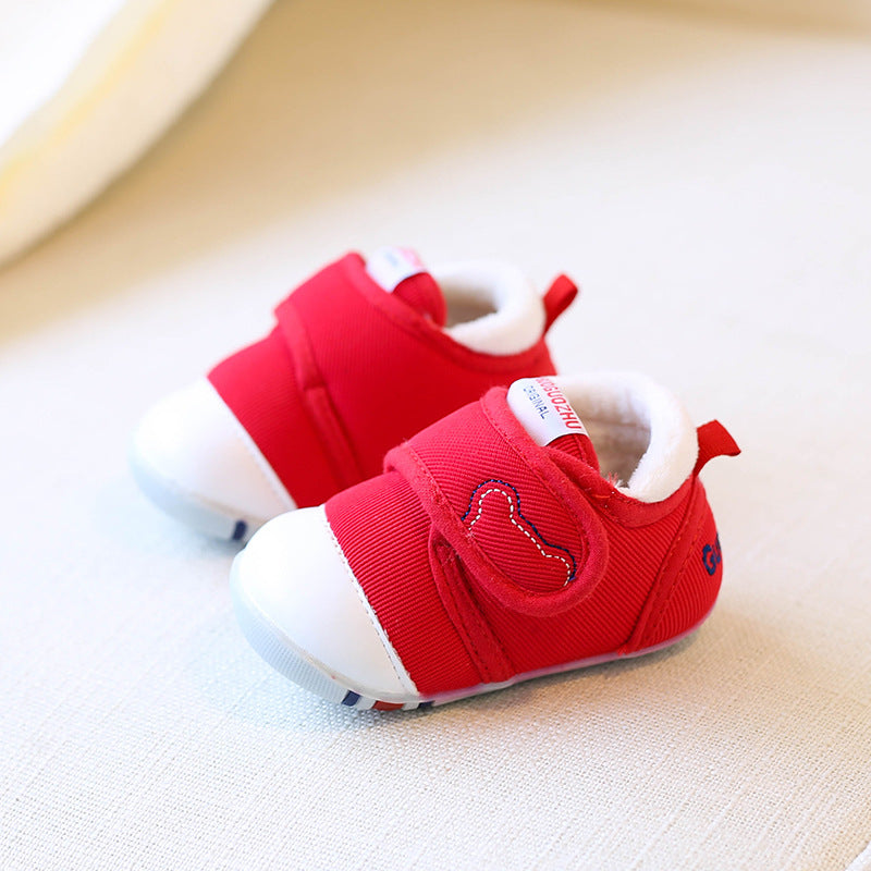 Chaussures d'automne et d'hiver en coton pour enfants, chaussures chaudes en velours pour garçons et filles, chaussures pour bébés en bas âge