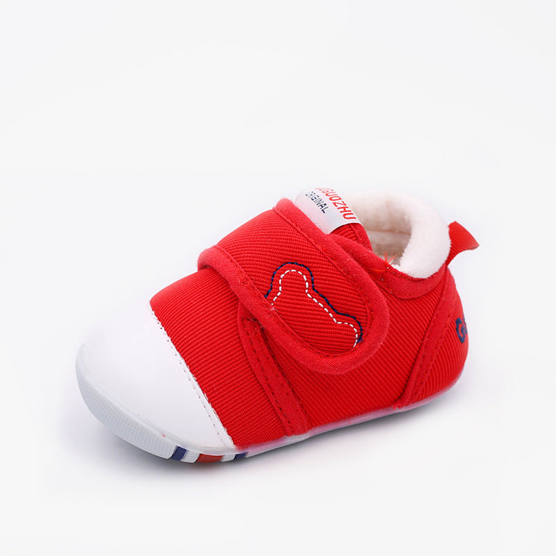 Chaussures d'automne et d'hiver en coton pour enfants, chaussures chaudes en velours pour garçons et filles, chaussures pour bébés en bas âge