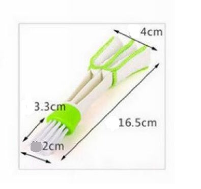 Double Head with Cloth Blind Cleaning Brush Household Dust Brush Dashboard Keyboard Brush Pen