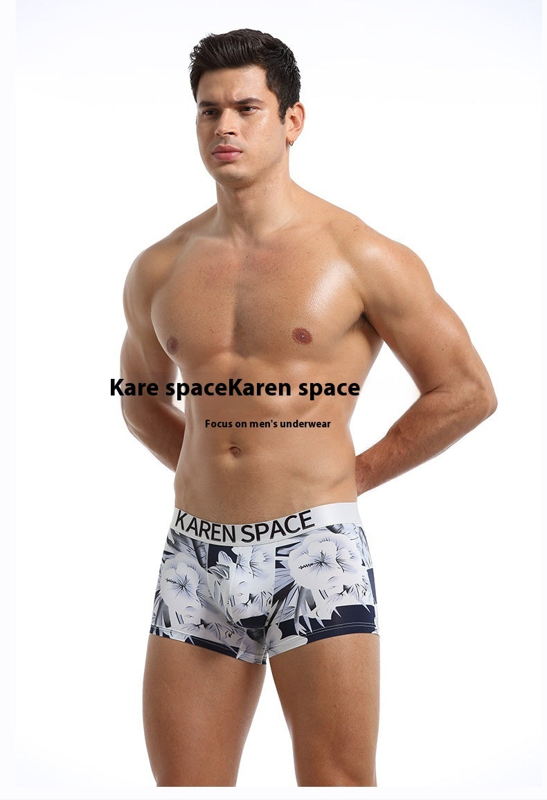 Issilkesmönstrade boxershorts med tryck