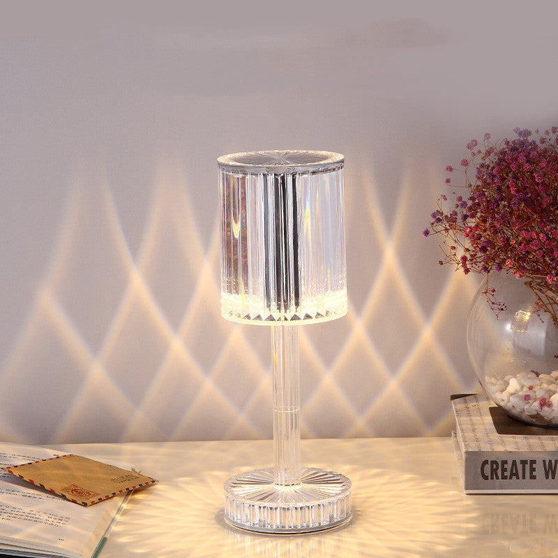 Lampe de Table en cristal, décoration d'hôtel, diamant, Led chaude et romantique pour la décoration de la maison, cadeau romantique, veilleuse, nouvelle collection