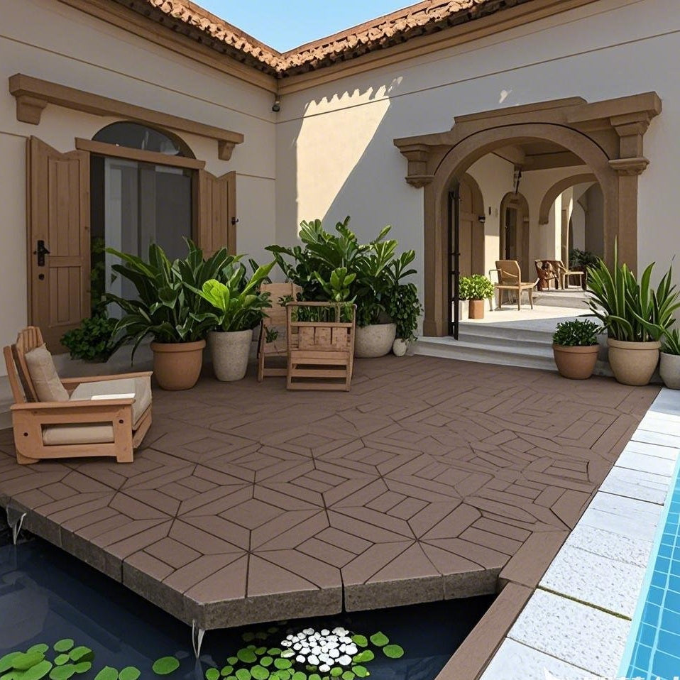 Waterproof, Wear-resistant, DIY Assembly, Garden, Courtyard, Balcony,plastic Flooring