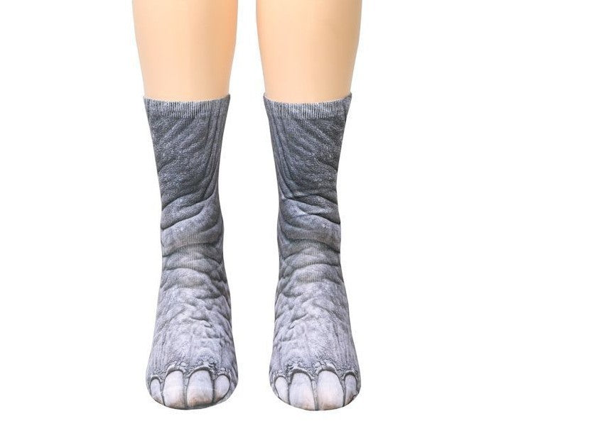 Chaussettes patte d'animal 3D chaussettes griffes de chat mignonnes chaussettes longues unisexes