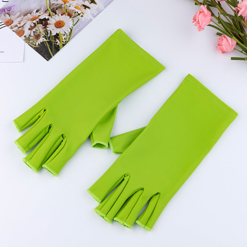 Manicure UV Protection Gloves - Half-Finger Design | Professional Nail Care Pair