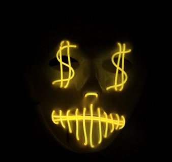 LED-partymask för amerikanska dollar