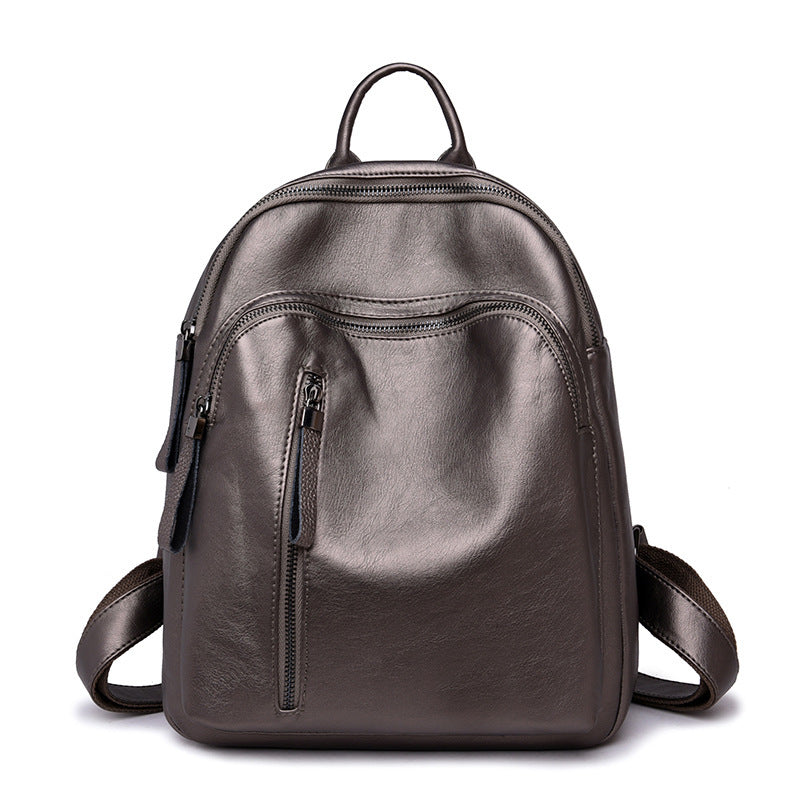 New Korean Ladies PU Backpack Fashion Tide All-Match Leisure Travel Backpack Bag