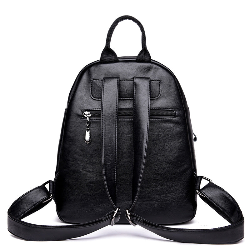 New Korean Ladies PU Backpack Fashion Tide All-Match Leisure Travel Backpack Bag