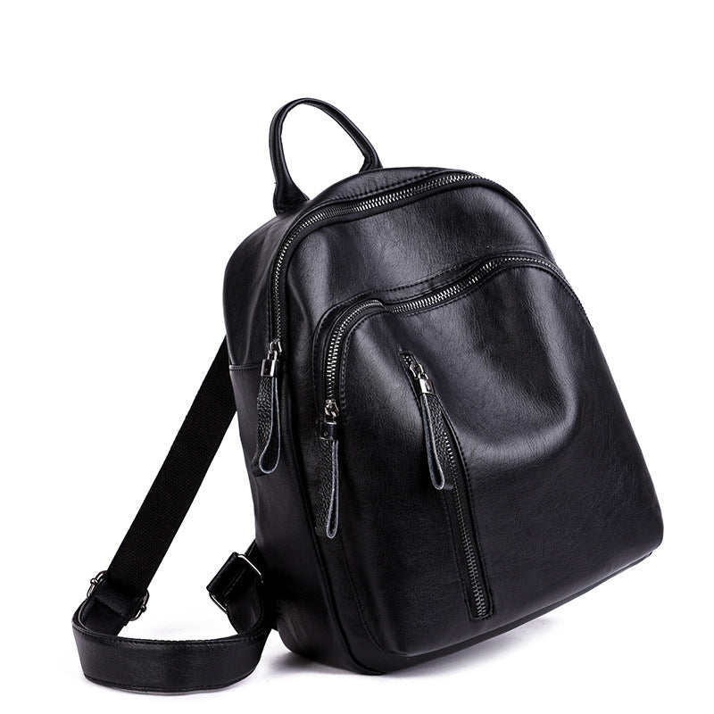 New Korean Ladies PU Backpack Fashion Tide All-Match Leisure Travel Backpack Bag