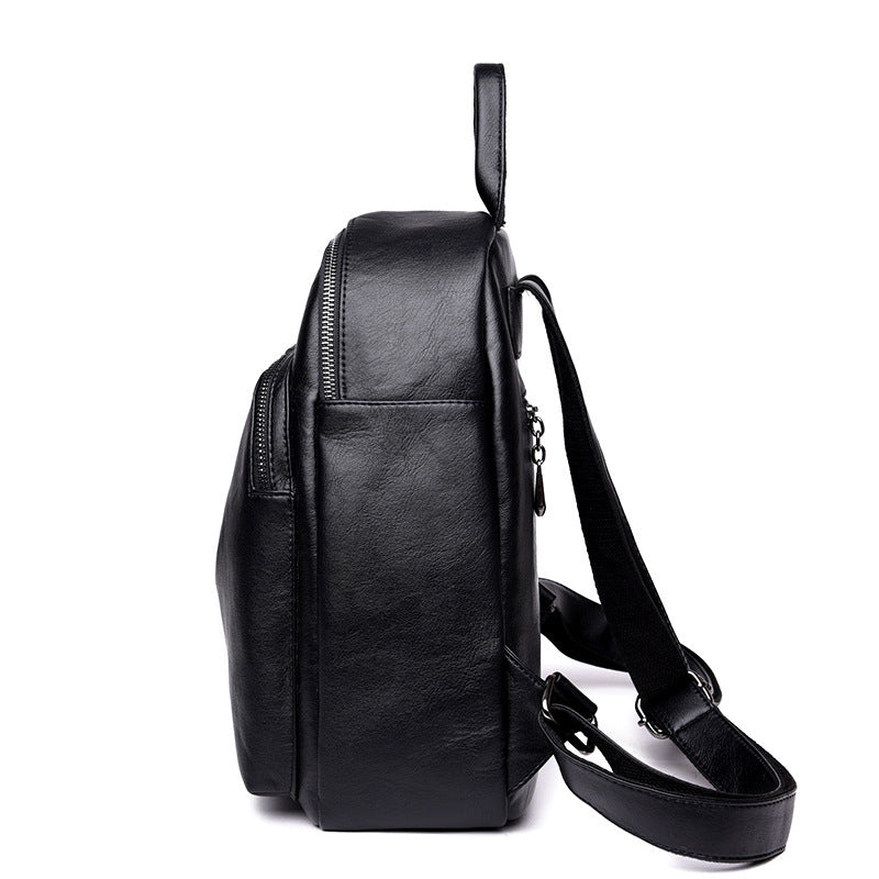 New Korean Ladies PU Backpack Fashion Tide All-Match Leisure Travel Backpack Bag