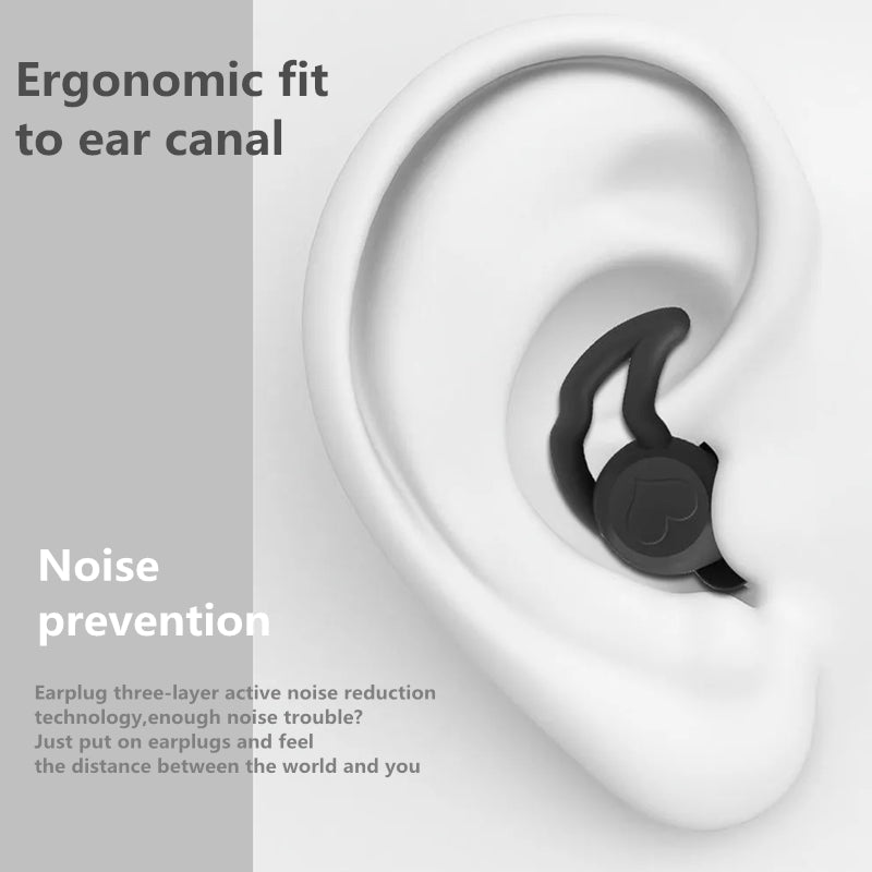 Bullerreducerande öronproppar i silikon Anti-noise Sleep Mute Special ljudisolering