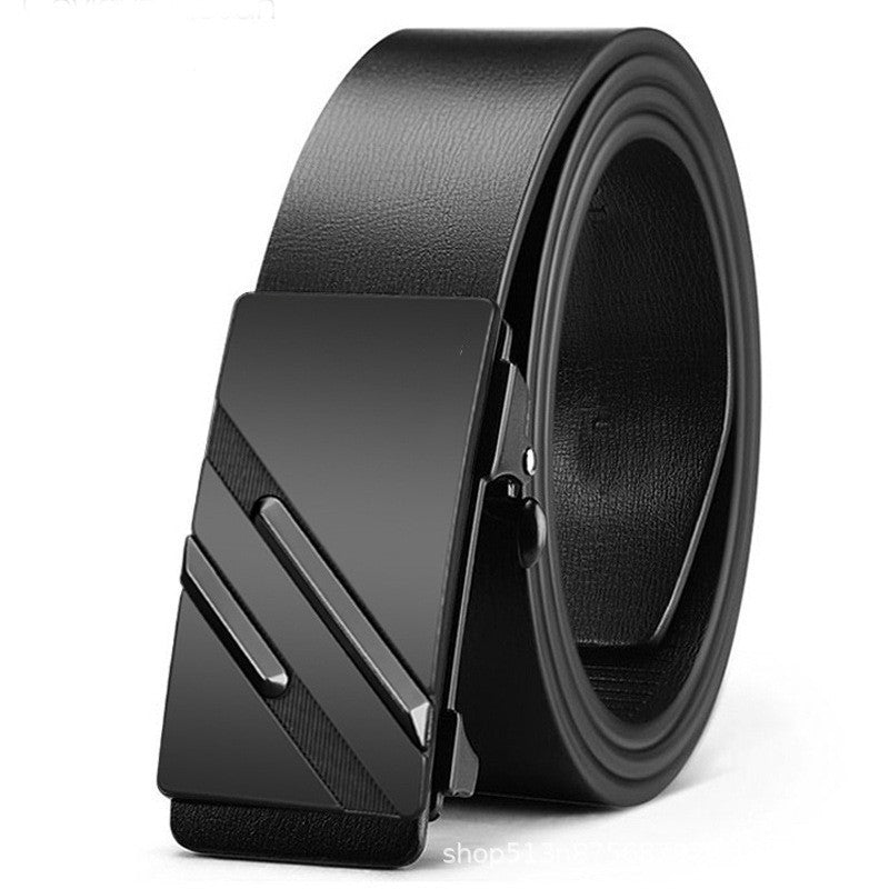 Men's Toothless Automatic Buckle Belt Business Casual Two-Layer Cowhide - Seamless Sophistication