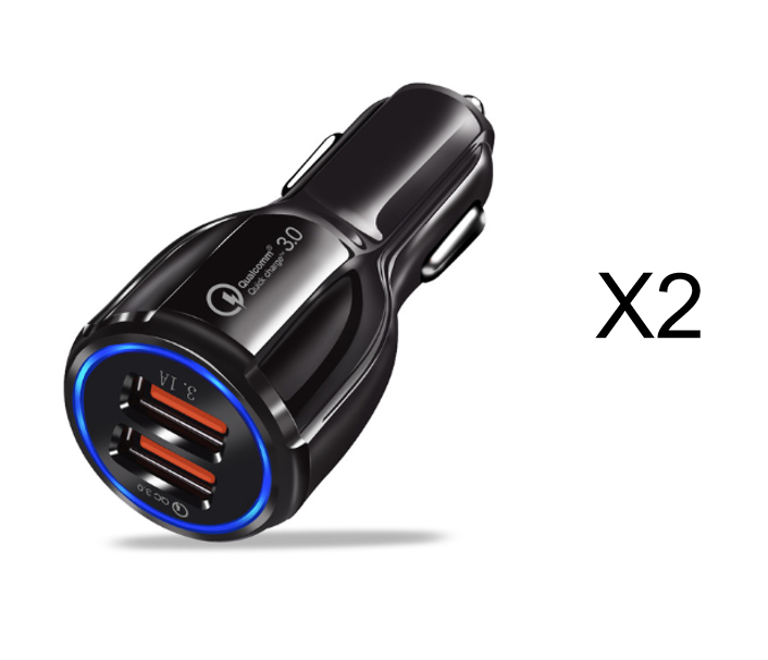 Quick Charge 3.0 billaddare för mobiltelefon Dubbel usb billaddare Qualcomm Qc 3.0 snabbladdningsadapter Mini usb billaddare