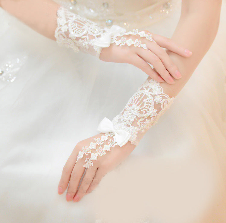 Bridal Bead Short Wedding Glove Accessories