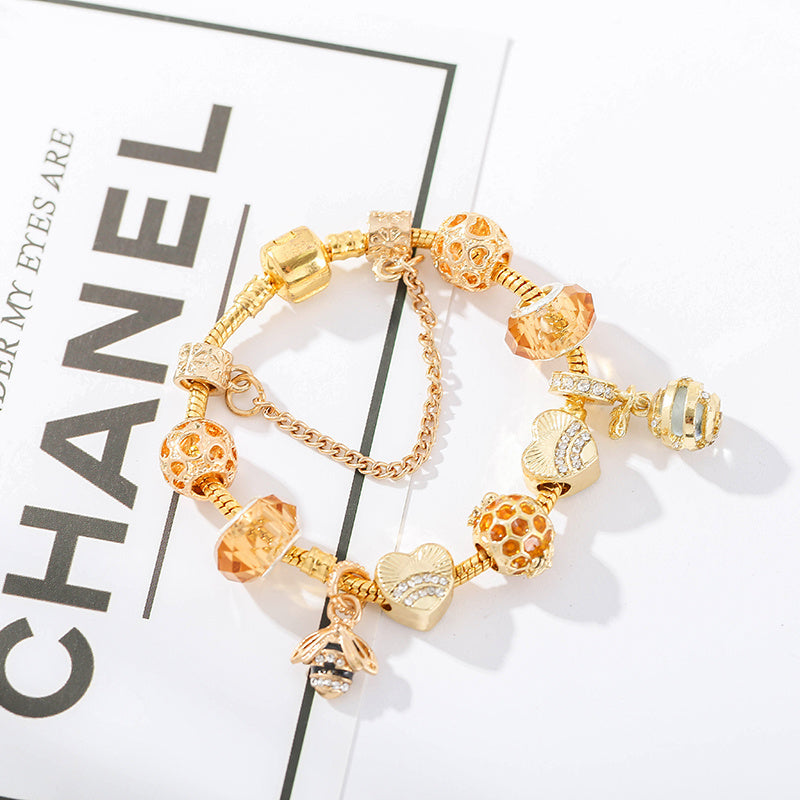 European and American Fashion Gold-Plated Hardworking Bee Women's Bracelet